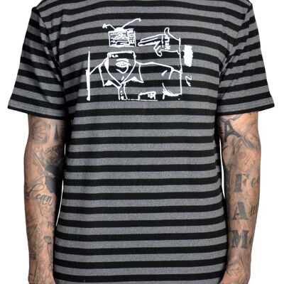 Fake News Striped Tee