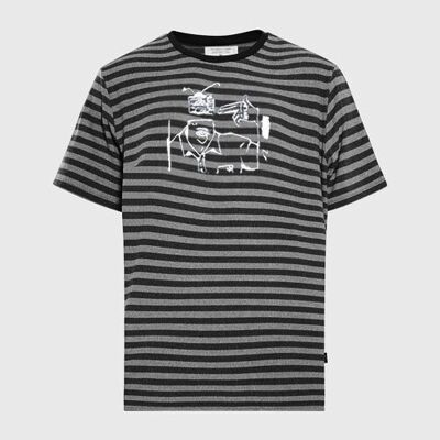 Fake News Striped Tee