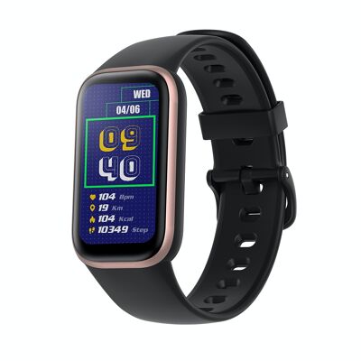 SW042A - Smarty 2.0 connected watch - Silicone bracelet - Call and message notifications - Chrono - Distance pedometer - Sleep monitoring