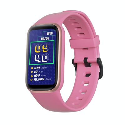 SW042D - Smarty 2.0 connected watch - Silicone bracelet - Call and message notifications - Chrono - Distance pedometer - Sleep monitoring