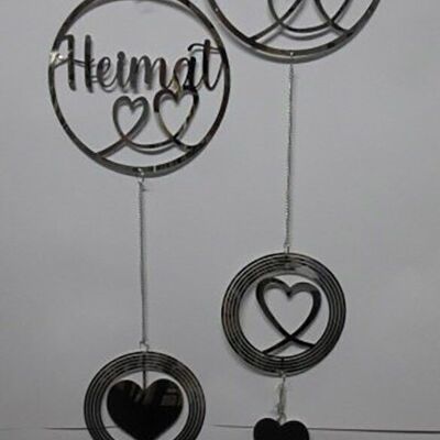 Stainless steel garland "Heimat + Familie" VE 4 so