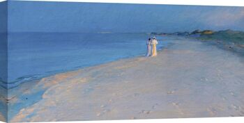 Peinture d'art moderne : Peder Severin Krøyer, Summer Evening on South Beach, Skagen 2