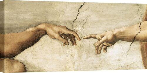 Quadro Michelangelo Buonarroti, La creazione di Adamo (dettaglio)
