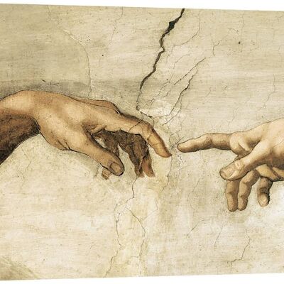 Quadro Michelangelo Buonarroti, La creazione di Adamo (dettaglio)