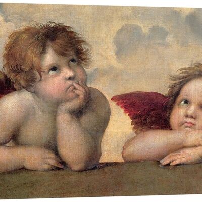 Raphael Museum Quality Canvas, Angels - Sistine Madonna (detail)