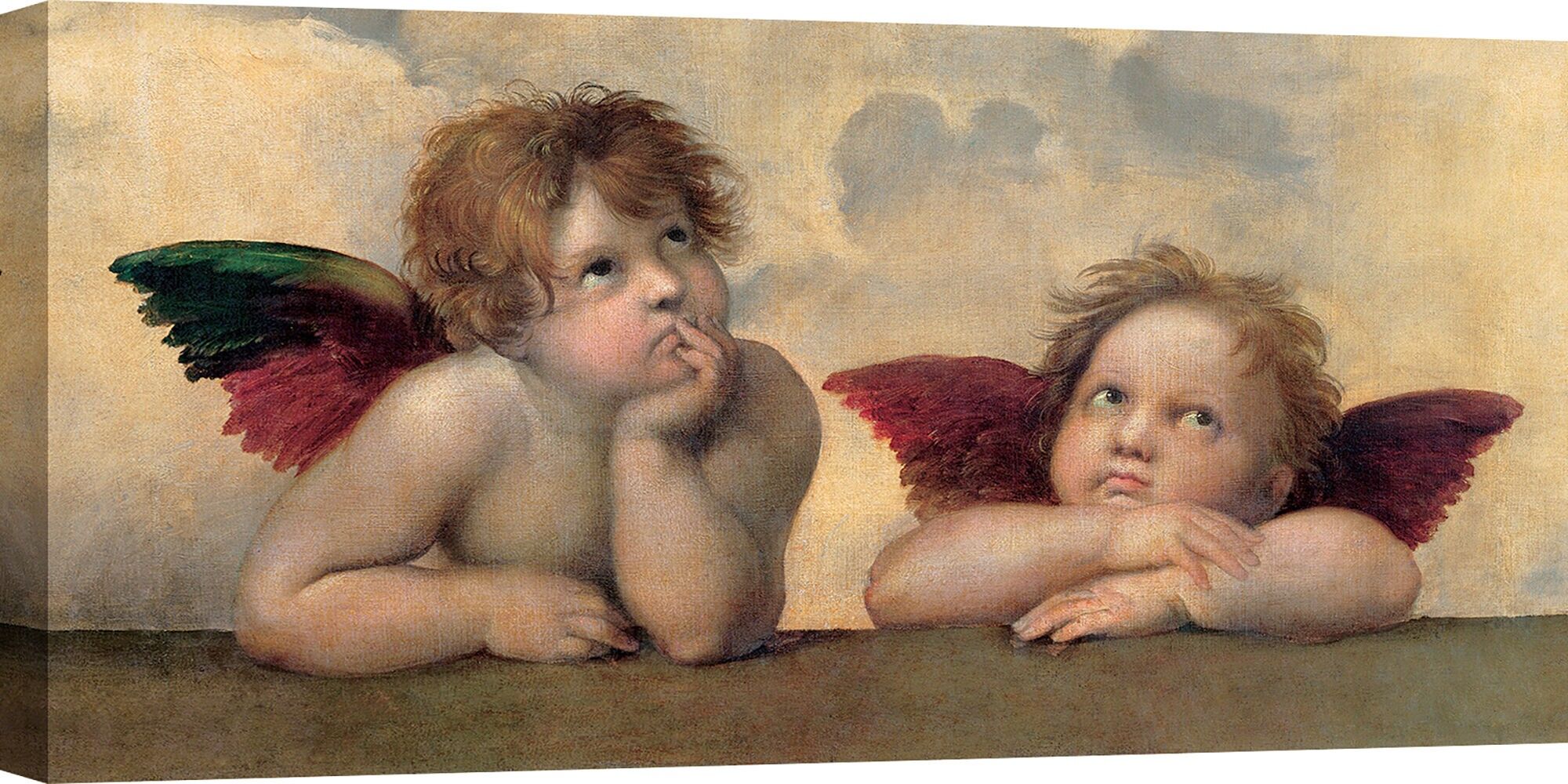 Raphael Museum Quality Canvas, Engel - Sixtinische Madonna (Detail)