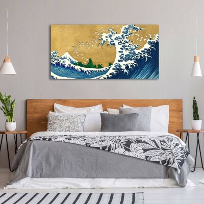 Peinture japonaise Hokusai, La grande vague au large de Kanagawa (détail)