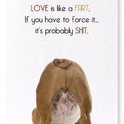 LOVE IS LIKE A FART Art Print