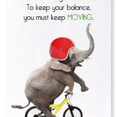 ELEPHANT AND BICYCLE Art Print