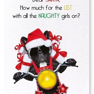 SANTA'S NAUGHTY LIST Art Print