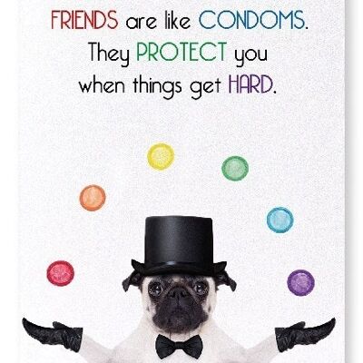 FRIENDS AND CONDOMS Art Print