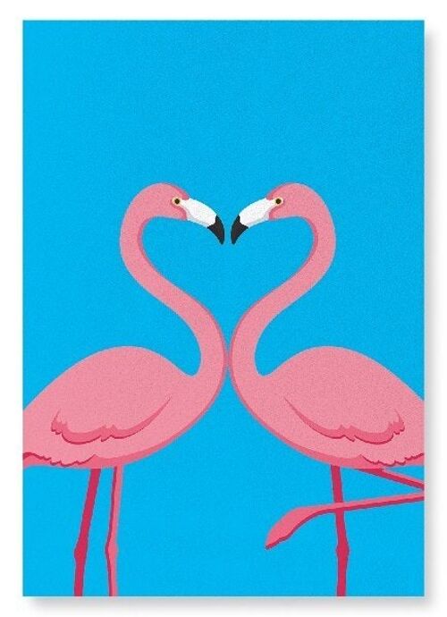 FLAMINGO HEART Art Print