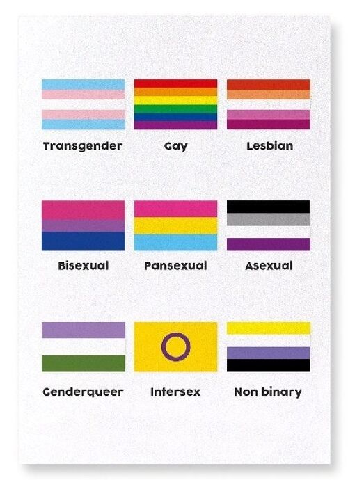 TABLE OF LGBT PRIDE FLAGS Art Print