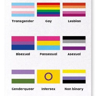 TABLE OF LGBT PRIDE FLAGS Art Print