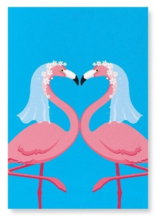 FLAMINGO BRIDES Art Print