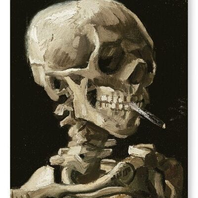 UN SQUELETTE AVEC UNE CIGARETTE DE VAN GOGH Impression artistique