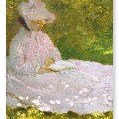 SPRING TIME READING BY MONET Art Print