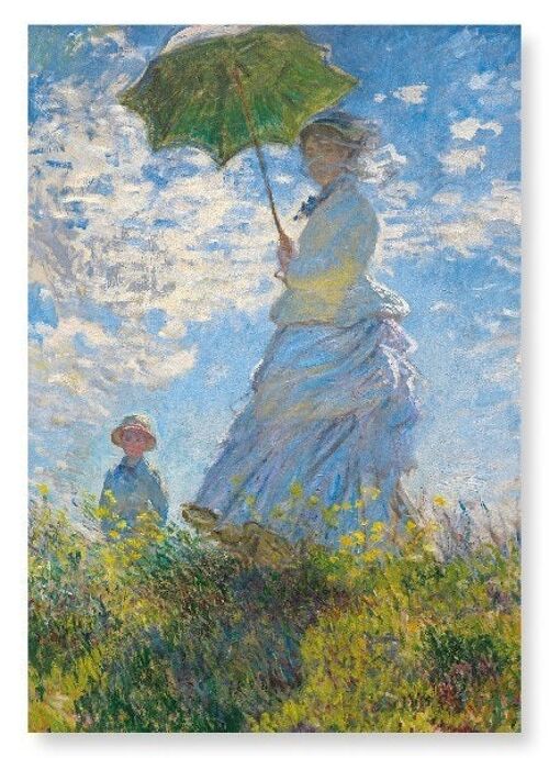 LADY WITH A PARASOL BY MONET Art Print
