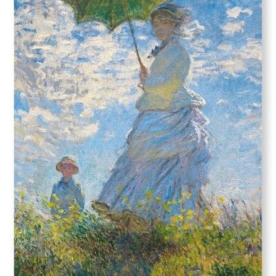 LADY WITH A PARASOL BY MONET Art Print