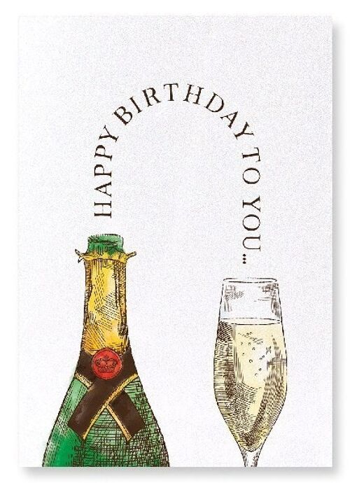 HAPPY BIRTHDAY CHAMPAGNE Art Print