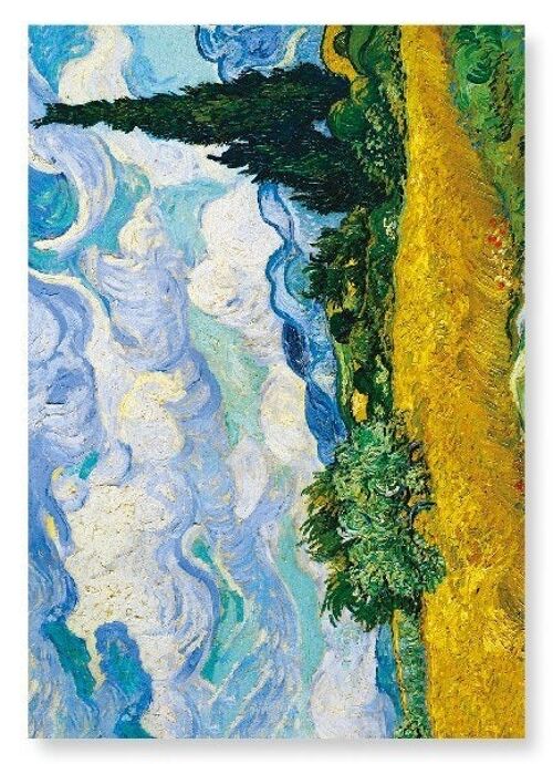 WHEAT FIELD WITH CYPRESSES 1889  Art Print