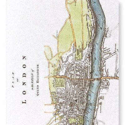 LONDON MAP C.1580  Art Print