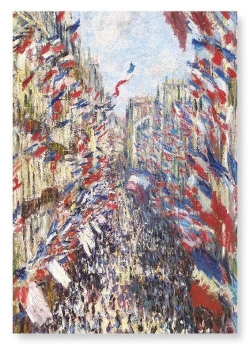 LA RUE MONTORGUEIL IN PARIS BY MONET Art Print