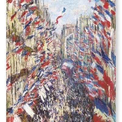 LA RUE MONTORGUEIL IN PARIS BY MONET Art Print