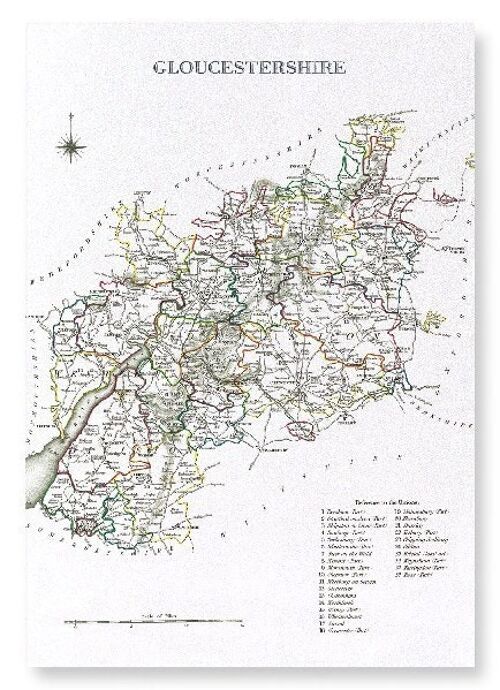 COUNTY OF GLOUCESTERSHIRE C.1840  Art Print