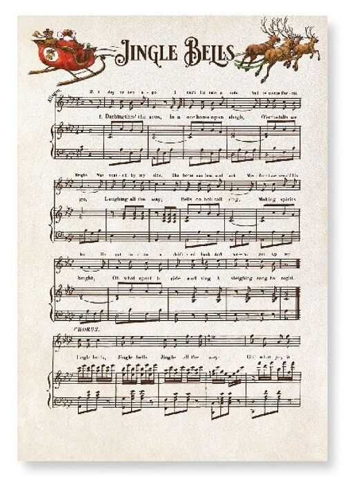 JINGLE BELLS MUSIC SCORE Art Print