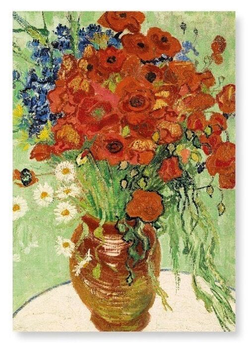 VASE WITH DAISIES AND POPPIES 1890  Art Print