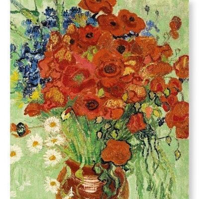 VASE WITH DAISIES AND POPPIES 1890  Art Print