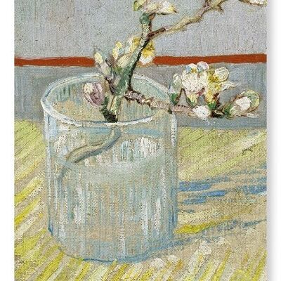 SPRIG OF FLOWERING ALMOND IN A GLASS 1888  Art Print