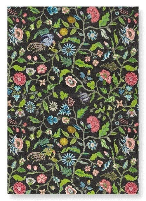 COVERLET EMBROIDERY ON BLACK 18TH C.  Art Print