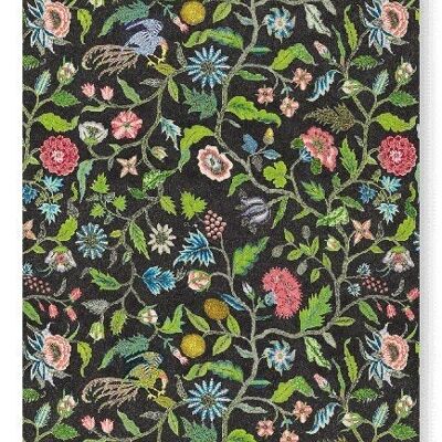 COVERLET EMBROIDERY ON BLACK 18TH C.  Art Print