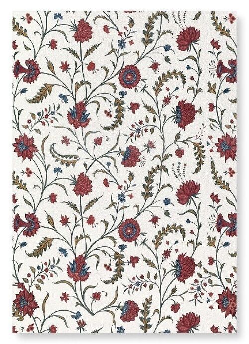 RED FLORAL EMBROIDERY 18TH C.   Art Print
