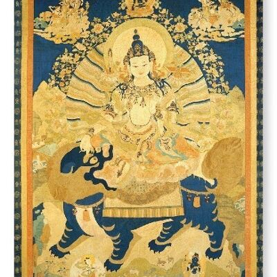 MANJUSHRI BODHISATTVA DE LA SAGESSE 17E-18E S. Impression artistique