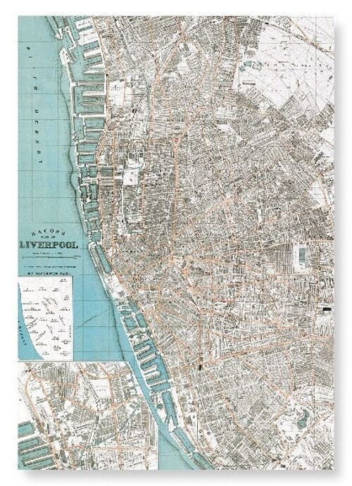 MAP OF LIVERPOOL C.1885  Art Print