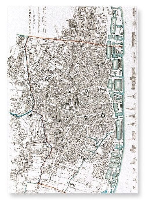 MAP OF LIVERPOOL 1836  Art Print