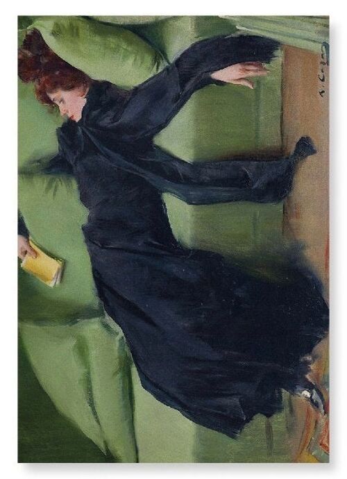 DECADENT YOUNG WOMAN. AFTER THE DANCE. 1899  Art Print