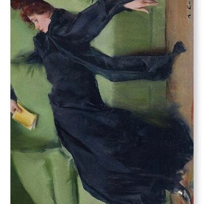 DECADENT YOUNG WOMAN. AFTER THE DANCE. 1899  Art Print