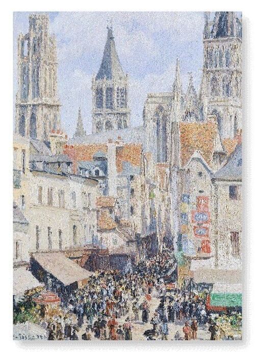 GROCERY STREET, ROUEN 1898  Art Print