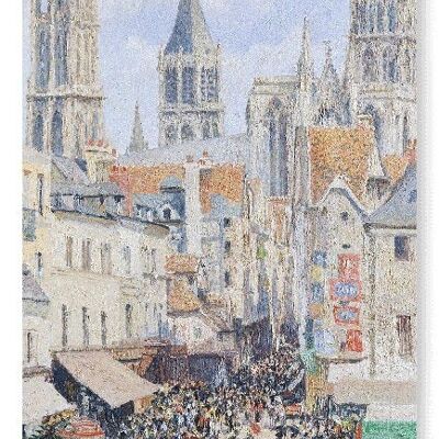 GROCERY STREET, ROUEN 1898  Art Print