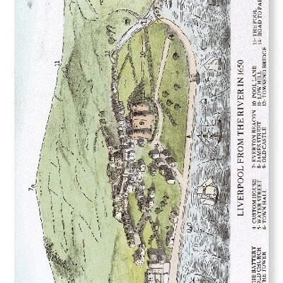 MAPA DE LIVERPOOL 1650 Lámina artística
