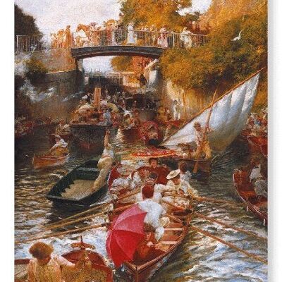 BOULTERS LOCK SUNDAY AFTERNOON 1882-1897  Art Print