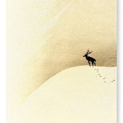 Hirsch auf dem Berg japanischer Kunstdruck