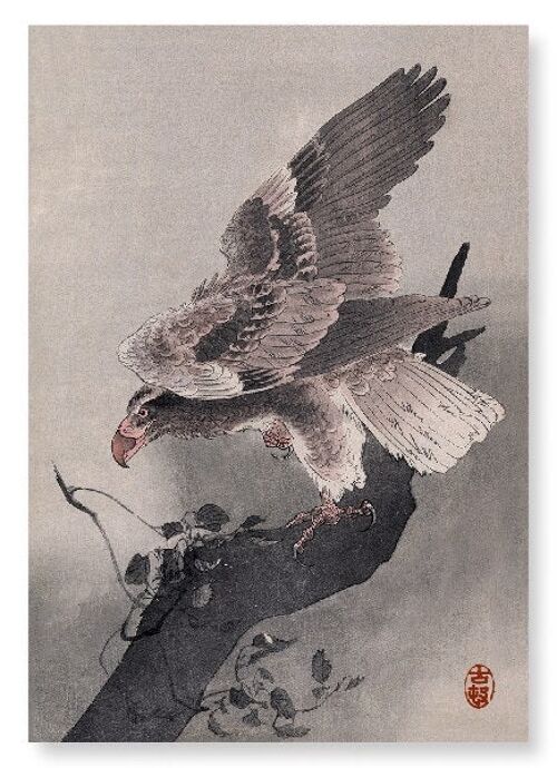 EAGLE AND TREE Japanese Art Print