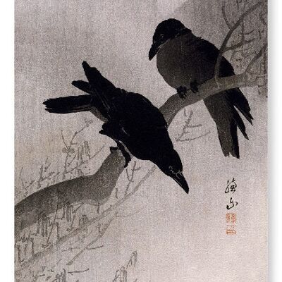 Krähen in der Nacht Japanischer Kunstdruck