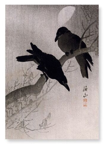 CROWS AT NIGHT Impression artistique japonaise 1