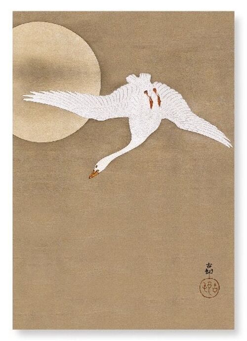 GOOSE IN FLIGHT Japanese Art Print